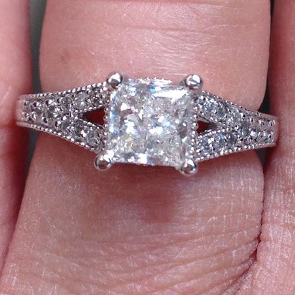 Split Shank Engagement Ring from Katina Dove Benton Split Shank Engagement Ring from Katina Dove Benton