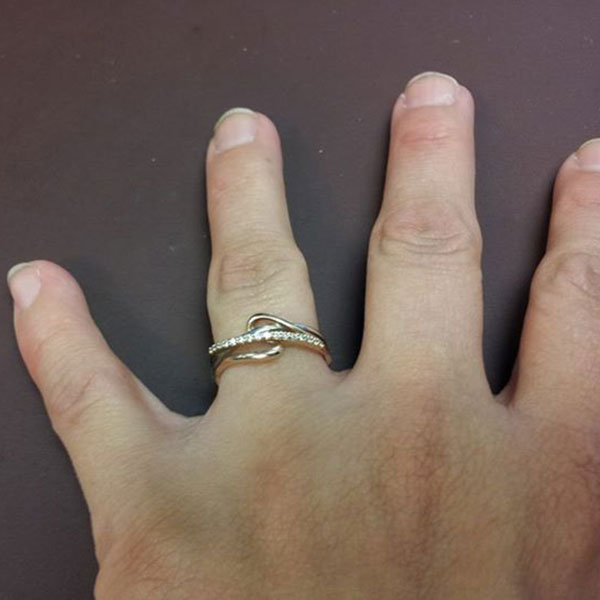 Sidestone Engagement Ring from Melina Vasquez Sidestone Engagement Ring from Melina Vasquez