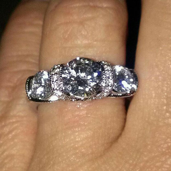 Three Stone Engagement Ring from Melissa Towne Fanska Three Stone Engagement Ring from Melissa Towne Fanska