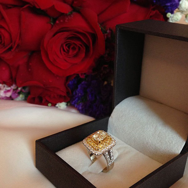 Colored Gemstone Engagement Ring from Pheobe Fong Colored Gemstone Engagement Ring from Pheobe Fong