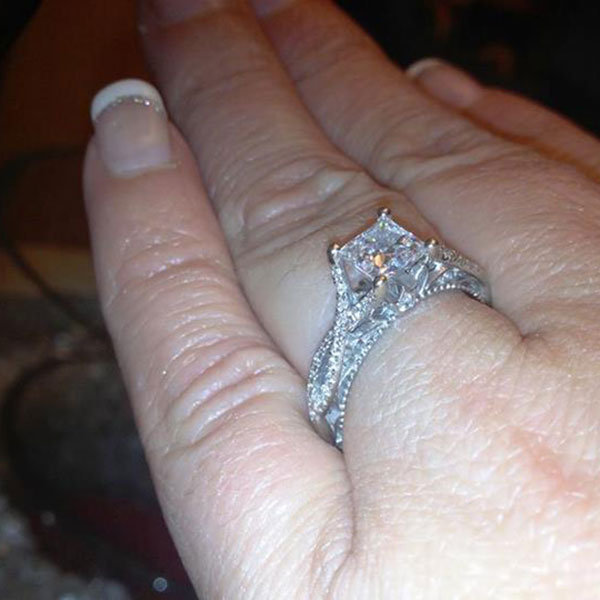 Sidestone Engagement Ring from Rebecca Simensen Deviney Sidestone Engagement Ring from Rebecca Simensen Deviney