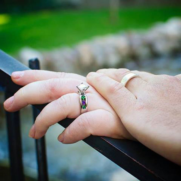 Colored Gemstone Engagement Ring from Rose Bench Colored Gemstone Engagement Ring from Rose Bench