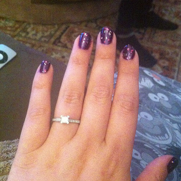 Sidestone Engagement Ring from Sophia Pearce Sidestone Engagement Ring from Sophia Pearce