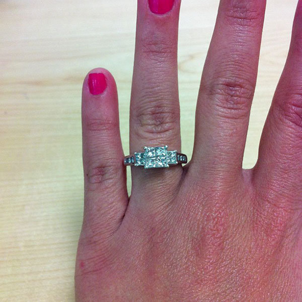 Sidestone Engagement Ring from sweetanna43 Sidestone Engagement Ring from sweetanna43