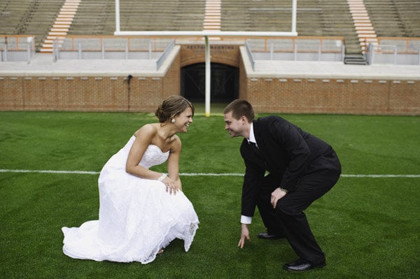 football wedding theme