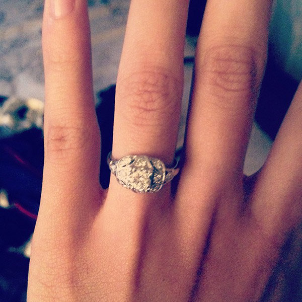 Sidestone Engagement Ring From Heidi Shank Sidestone Engagement Ring From Heidi Shank