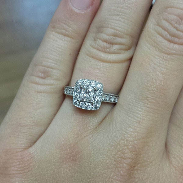 Halo Engagement Ring From Joanna Gorecki Halo Engagement Ring From Joanna Gorecki
