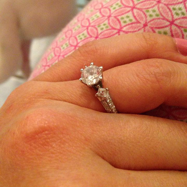 Sidestone Engagement Ring From Katty A. Ogando  Sidestone Engagement Ring From Katty A. Ogando