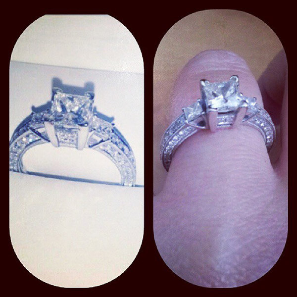 Three Stone Engagement Ring From Melissa Mcgee Three Stone Engagement Ring From Melissa Mcgee
