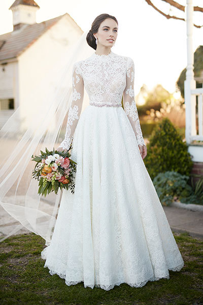Turtleneck wedding dress