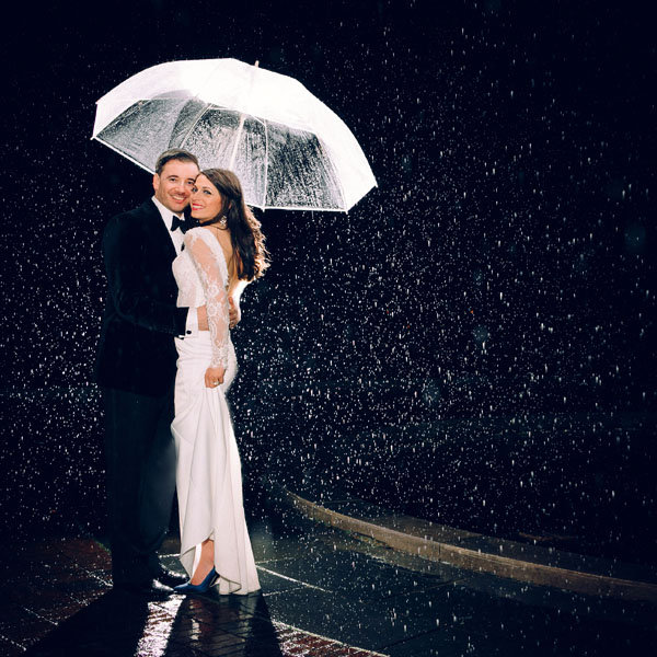 Rainy Wedding Photo