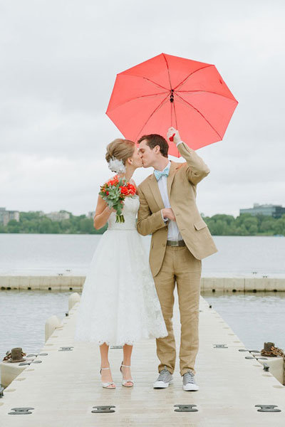 Rainy Wedding Photo
