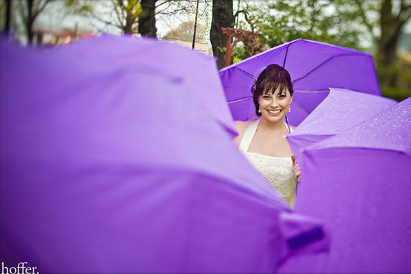 Rainy Wedding Photo