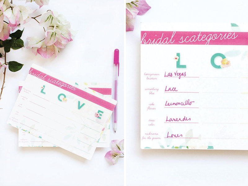 Bridal Scattergories