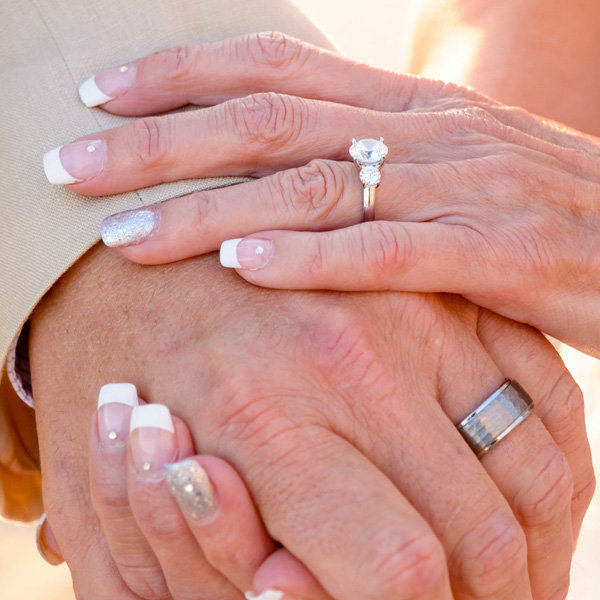 Silver Accent Nails and Sparkles