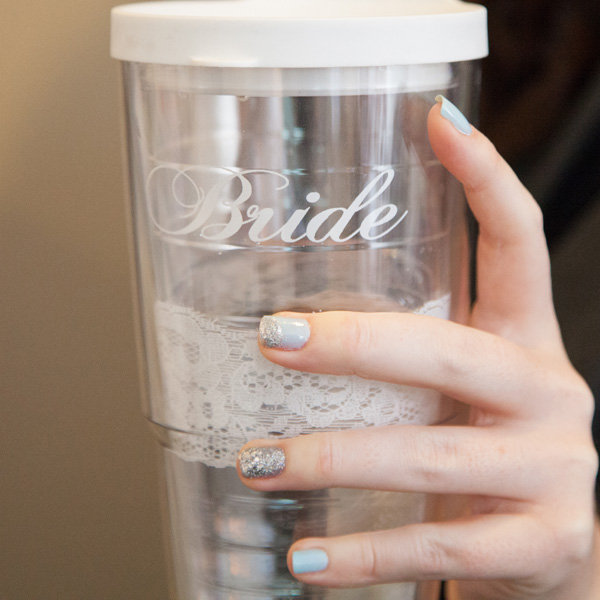 Blue Manicure With Sparkly Silver Accent Nails