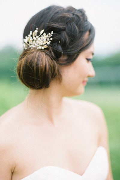 Side Bun with Dutch Braid Side Bun with Dutch Braid