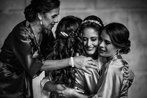 Mother and Sisters Hug