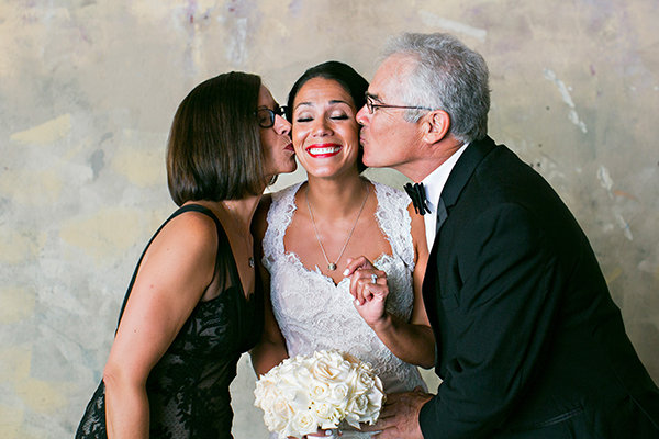Double Kiss with Mom and Dad