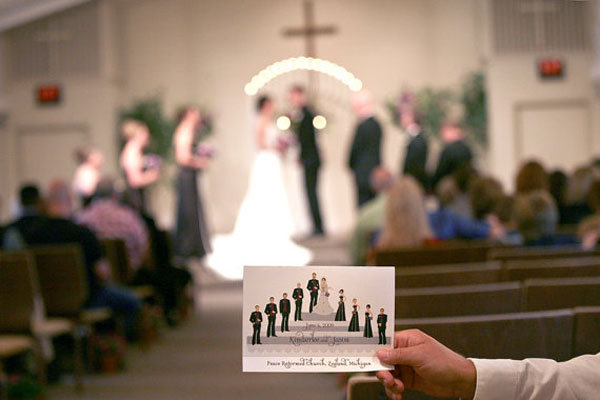 Give your bridal party kudos in your wedding program Give your bridal party kudos in your wedding program
