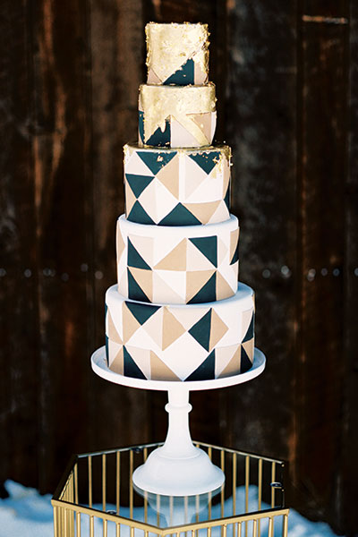 Modern Geometric Wedding Cake