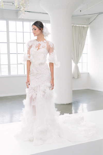 Marchesa Floral Illusion Gown