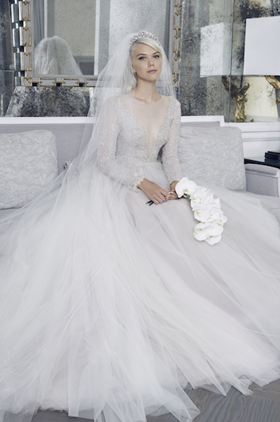 Romona Keveza V-Neck Gown