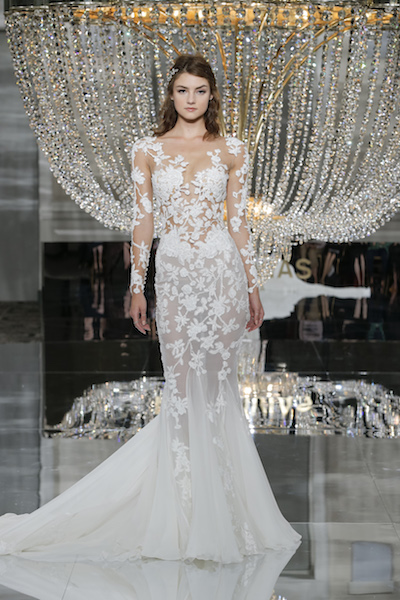 Pronovias Floral Illusion Bodice