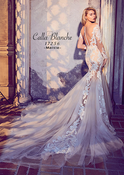 Calla Blanche Illusion Lace Sleeve