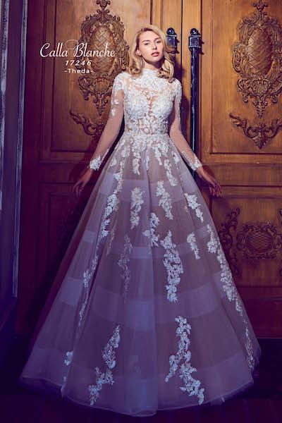 Calla Blanche Sheer Lace Overlay