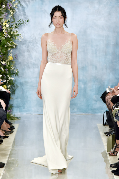 Theia Couture Sheer Bodice