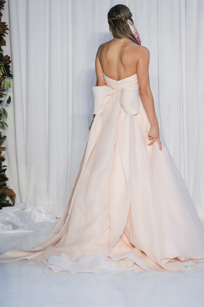Anne Barge Blush Gown With Oversized Bow