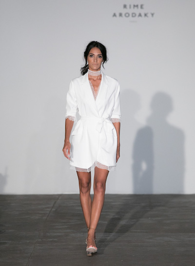 Rime Arodaky Menswear-inspired Mini with Tied Bow