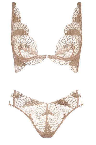 Gold Foil Lingerie Set Angent Provocateur