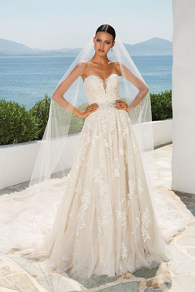 Justin Alexander 3D Floral Gown