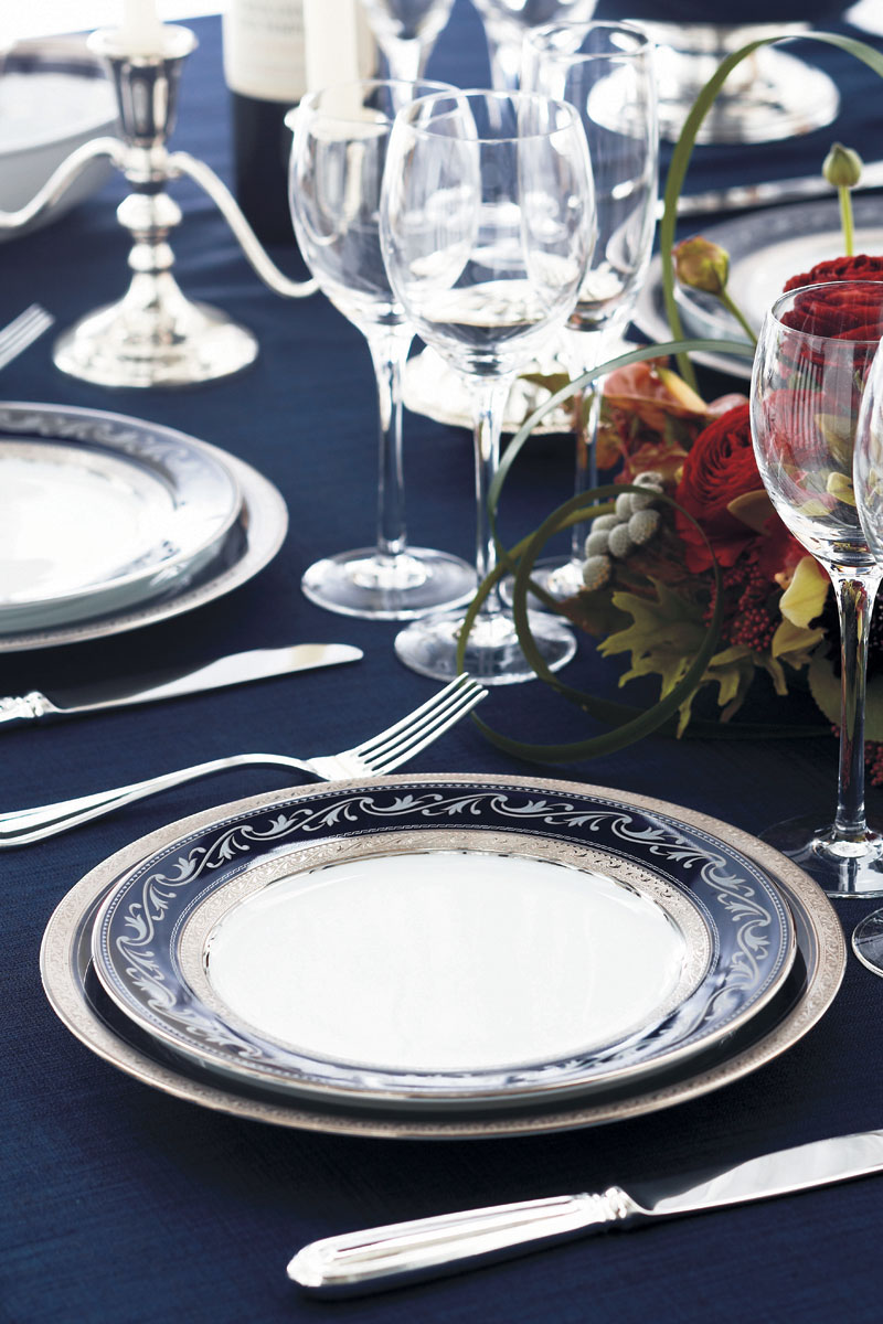 Noritake Crestwood Cobalt Platinum Noritake Crestwood Cobalt Platinum