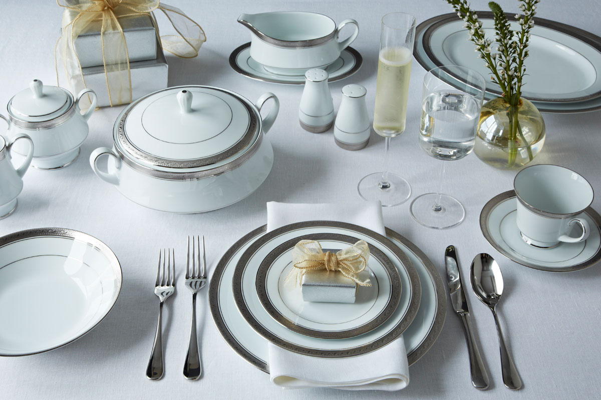 Noritake Crestwood Platinum Noritake Crestwood Platinum
