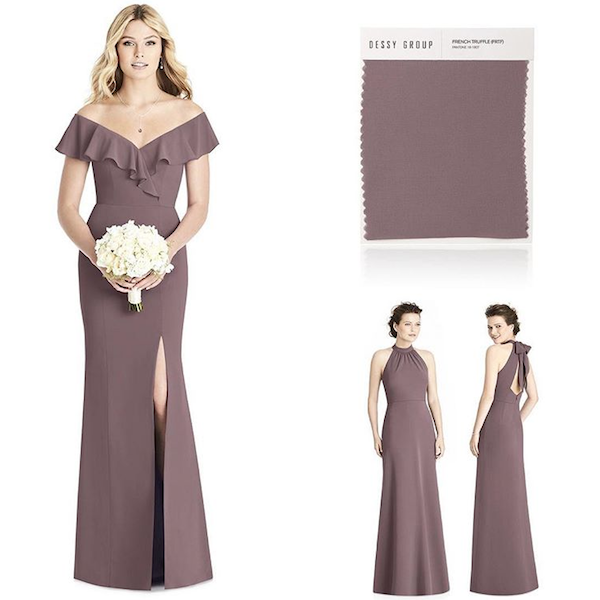 bill levkoff wine bridesmaid dresses