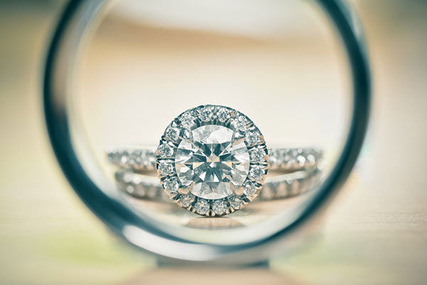 Halo Engagement Ring & Wedding Bands Halo Engagement Ring & Wedding Bands