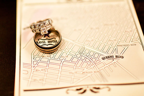 Three-Stone Engagement Ring & Wedding Bands Three-Stone Engagement Ring & Wedding Bands