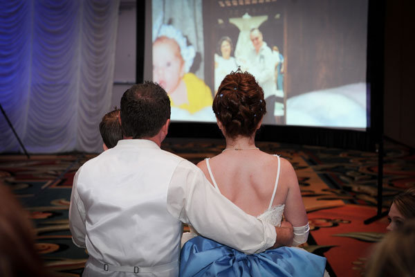 Create a video tribute with your groom.  Create a video tribute with your groom.