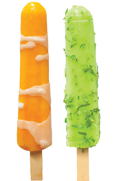 Vodka Orange & Rum Mojito Poptails Vodka Orange & Rum Mojito Poptails