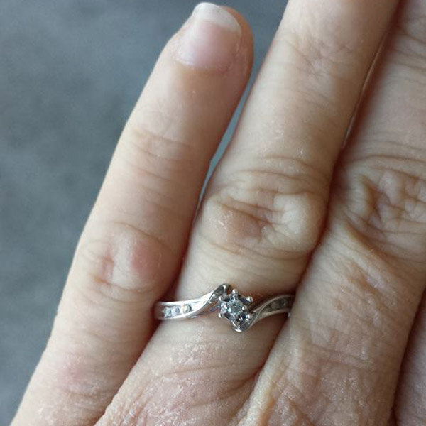 Sidestone Engagement Ring From Wendy Johnson Sidestone Engagement Ring From Wendy Johnson