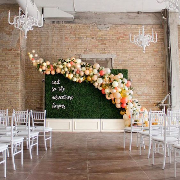 balloons wedding ceremony backdrop