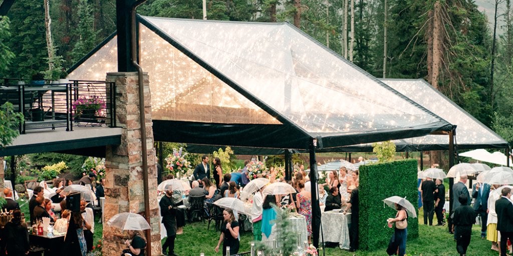 rainy wedding day