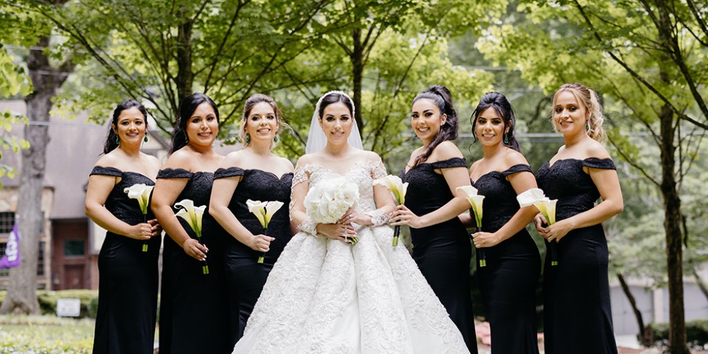 bride and bridesmaids