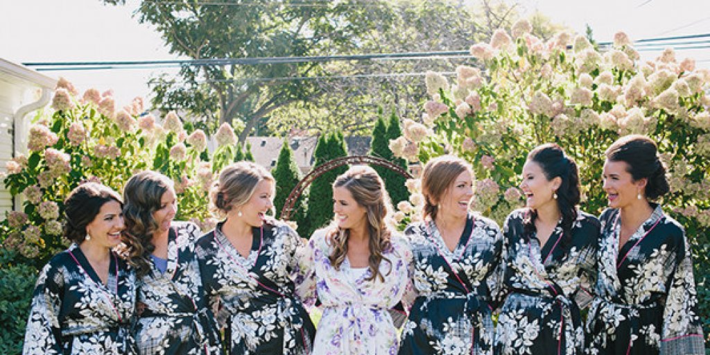 bridesmaids getting ready robes