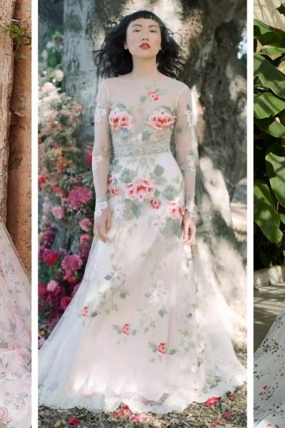 floral wedding gowns