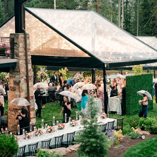 rainy wedding day