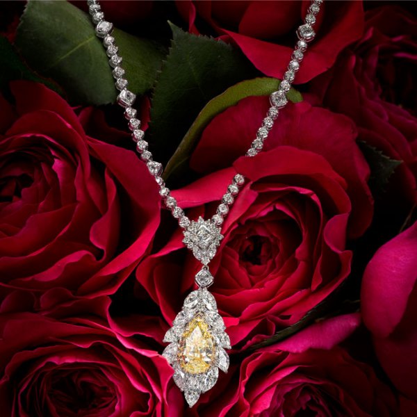 Christopher Designs Yellow Diamond Necklace
